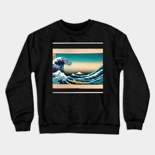 Elegance Meets Nature - A Stunning Ukiyo-e Sunset Wave Crewneck Sweatshirt